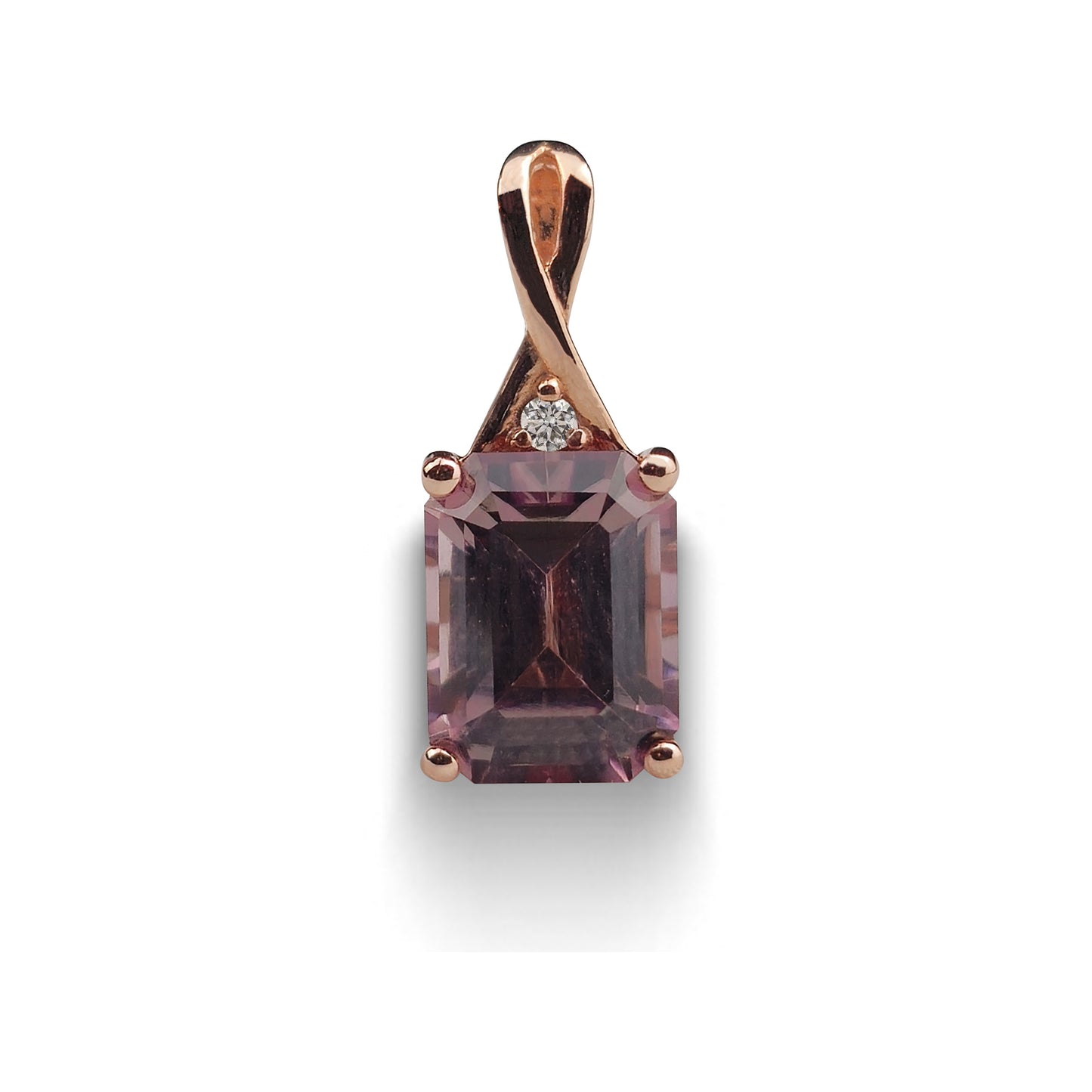 Diaspore Rose-Gold Pendant