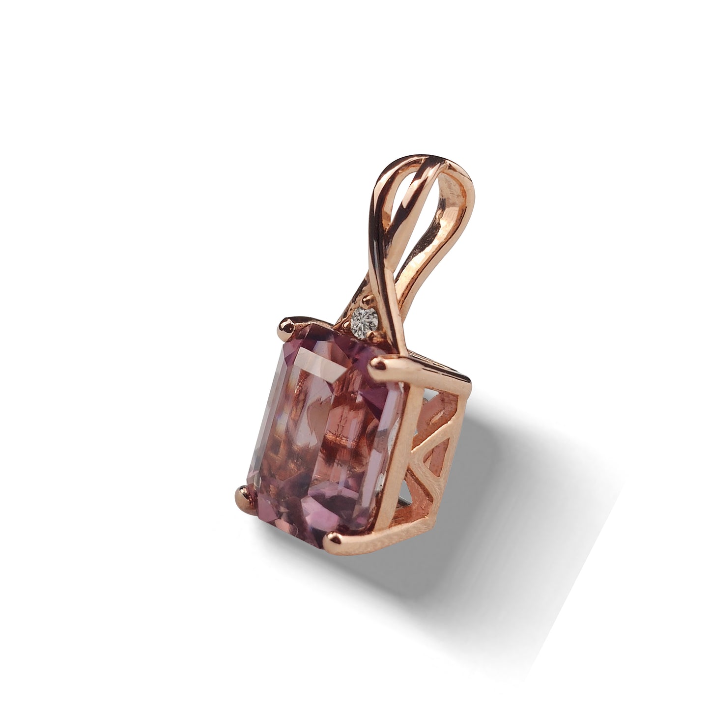 Diaspore Rose-Gold Pendant