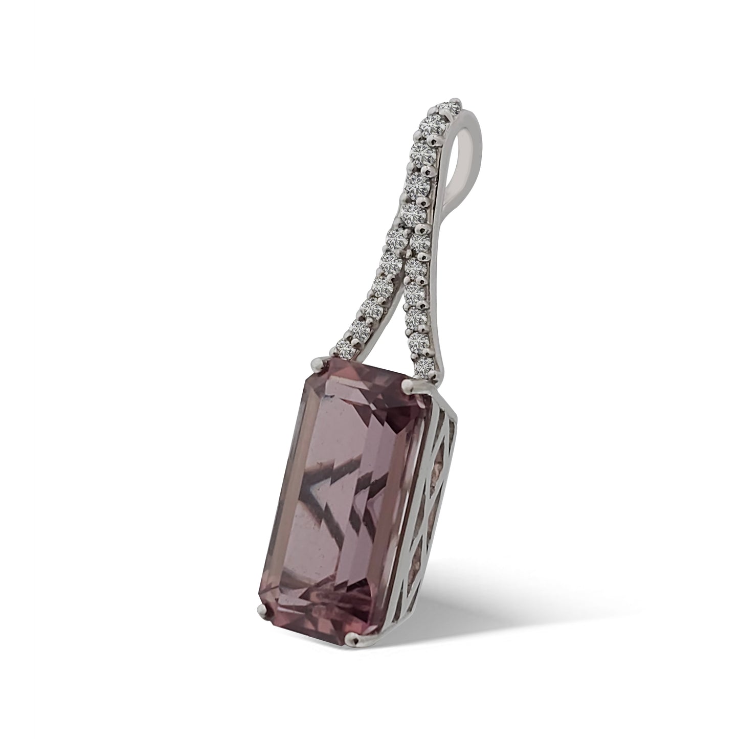 Diaspore White-Gold Pink Pendant