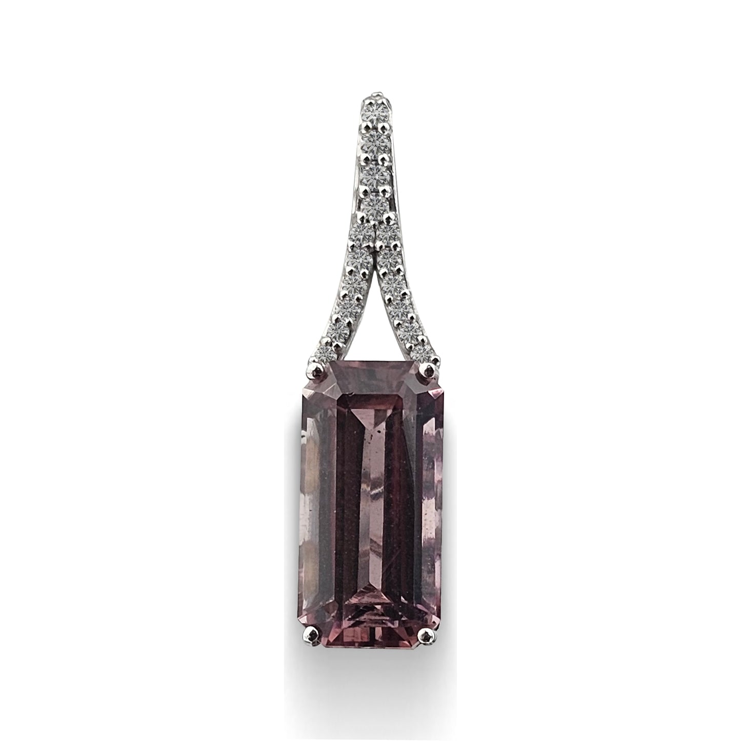 Diaspore White-Gold Pink Pendant