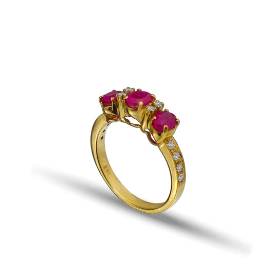Ruby Yellow-Gold Ring