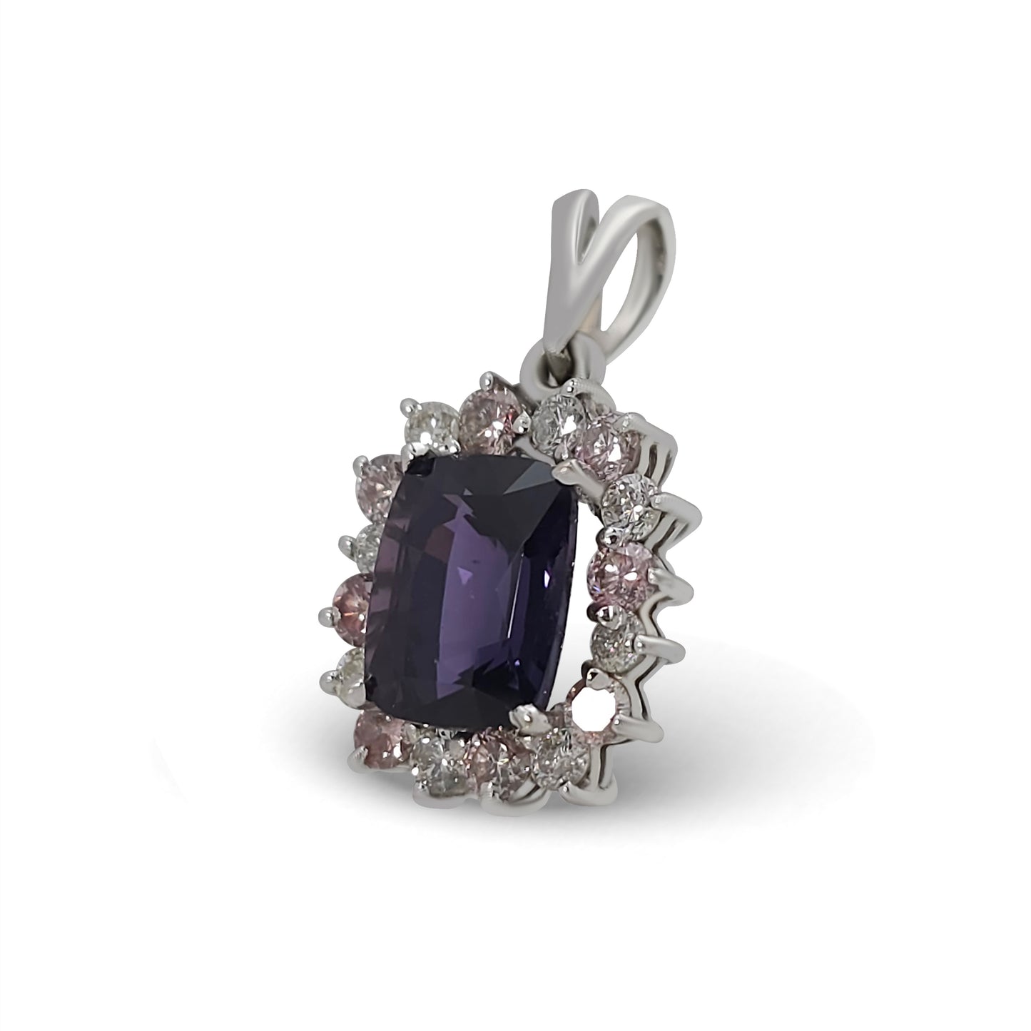 Lavender-Blue Sapphire White Gold Pendant