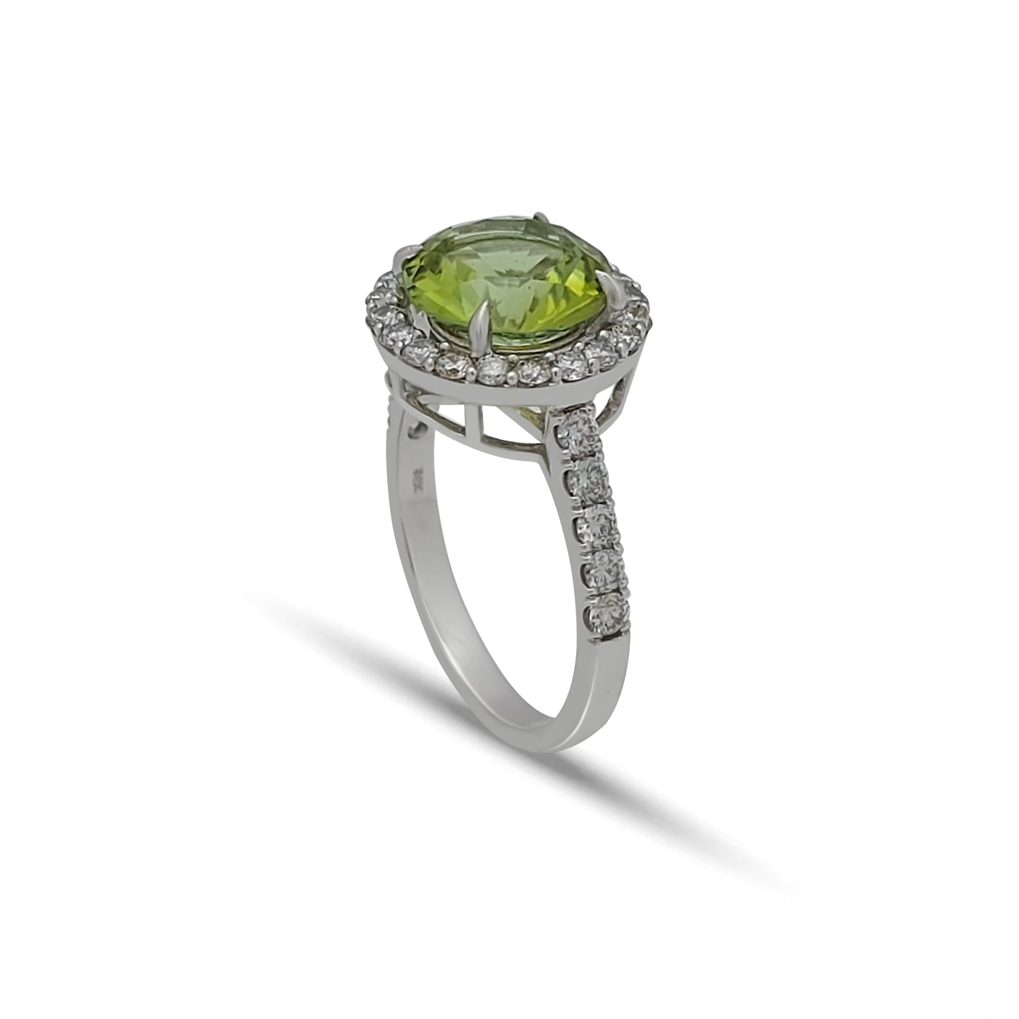 Peridot White-Gold Ring